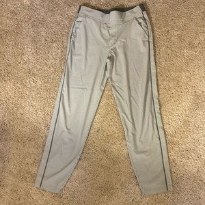 Athleta grey stripe pants